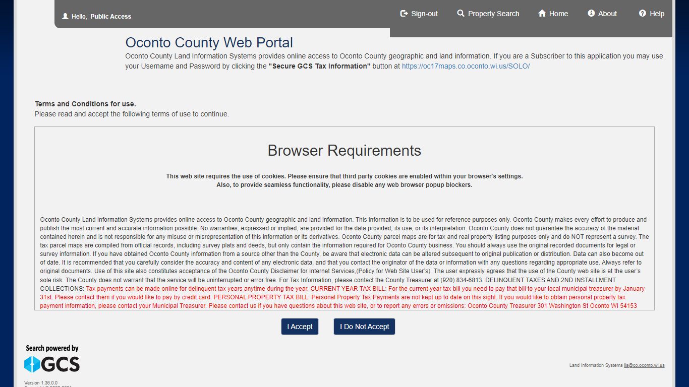 Oconto County Web Portal